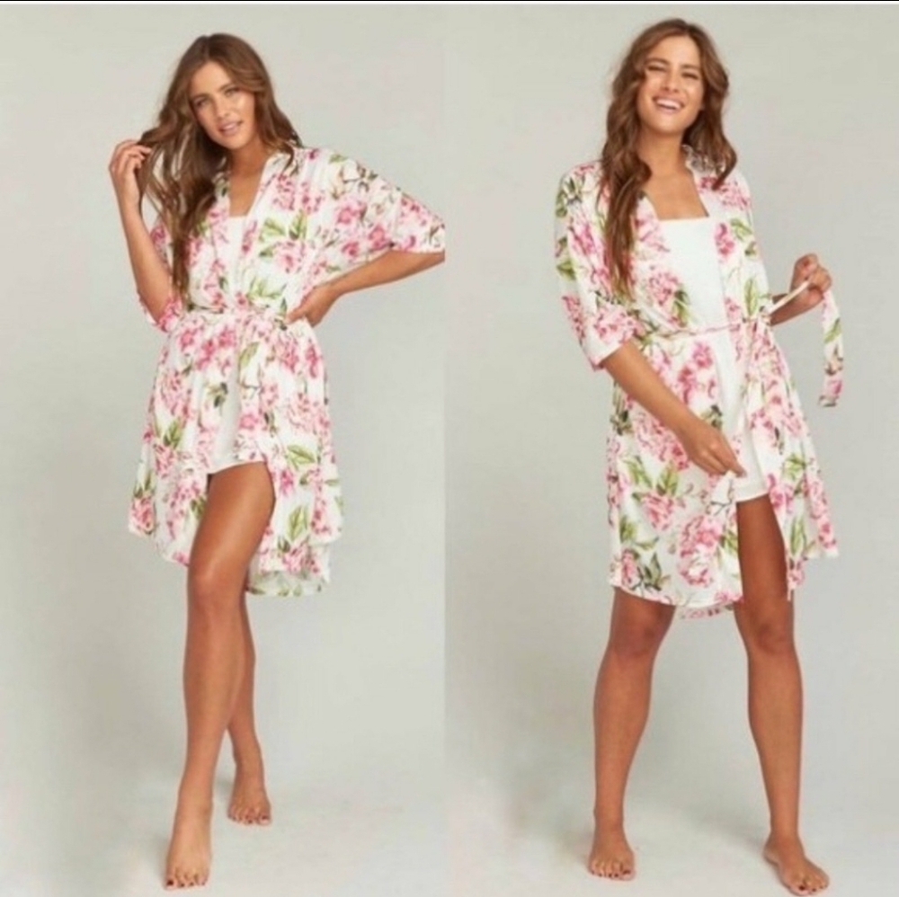 Show Me Your Mumu Brie Robe Garden of Bloom Kimono  Night Cover Up Floral Print